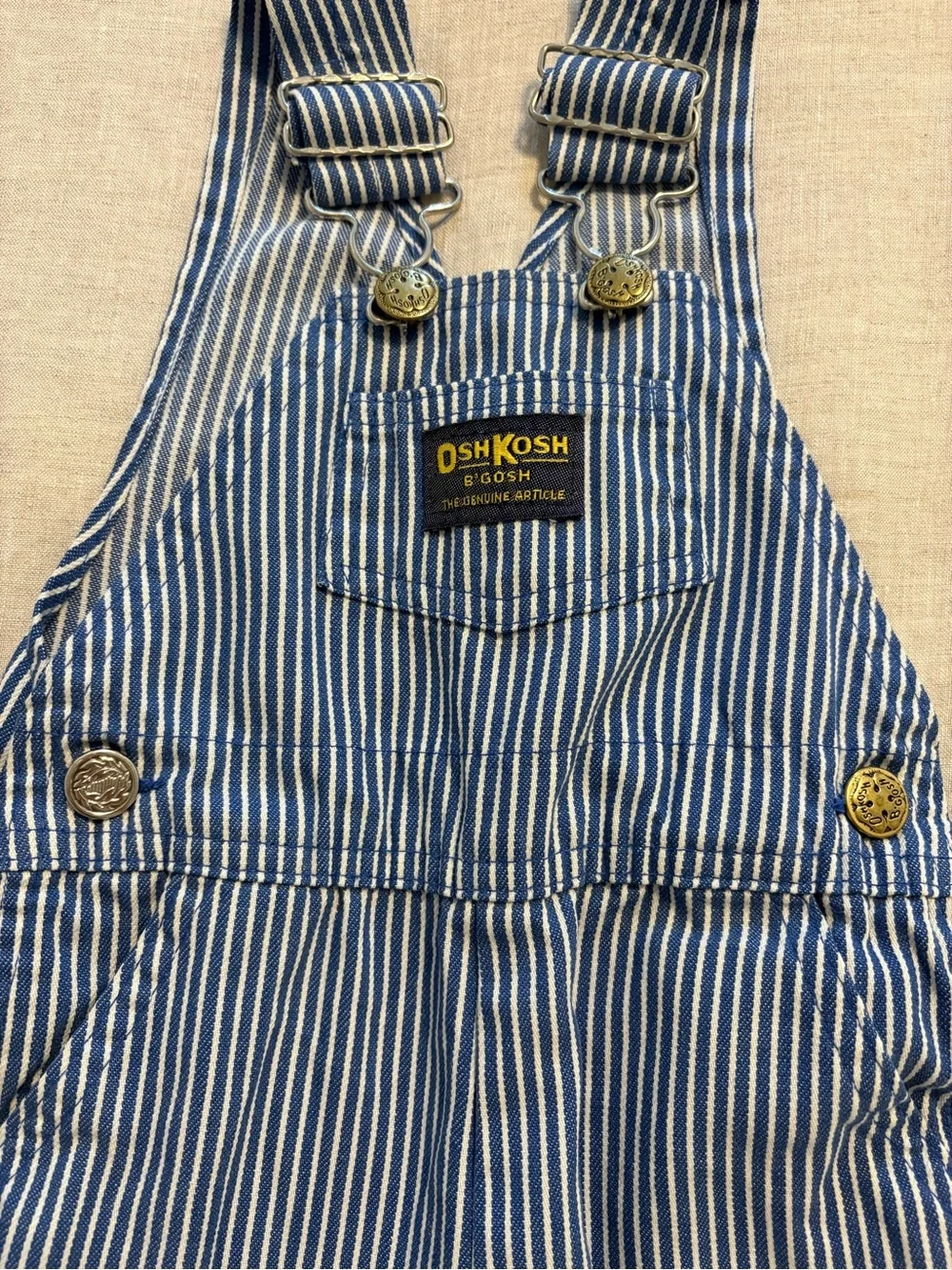 Vintage Oshkosh B’Gosh Hickory Stripe Overalls